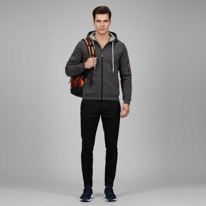 Men's Utility Zip-Up Hoodie | Casual Sweatshirt