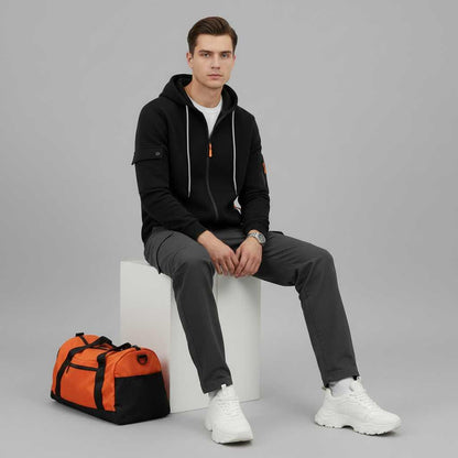 Men's Utility Zip-Up Hoodie | Casual Sweatshirt