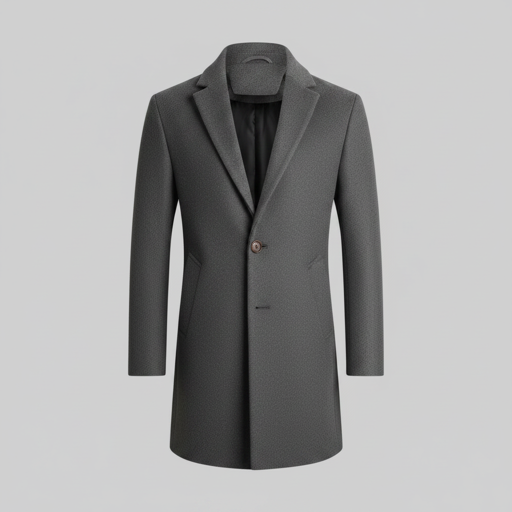 Men's Notched Lapel Overcoat | Men's Winter Coat 6