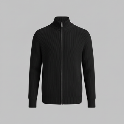 Men's Slim Fit Zip Cardigan | Ribbed Knit Cardigan Sweater 5