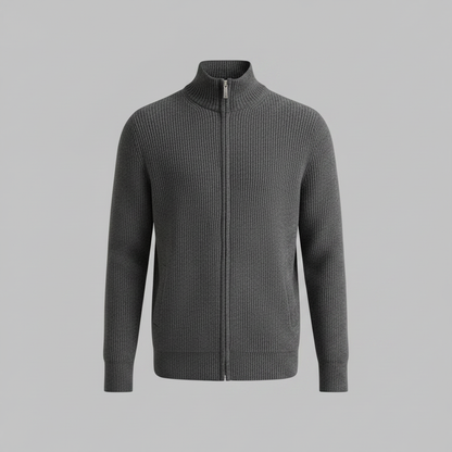 Men's Slim Fit Zip Cardigan | Ribbed Knit Cardigan Sweater 6