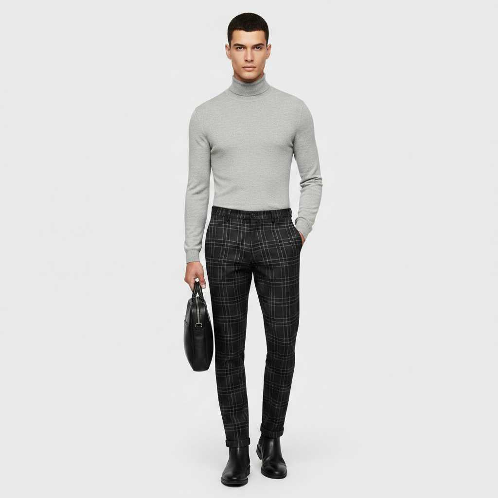 Sasha Checked Chino Pants | Men's Casual Wear