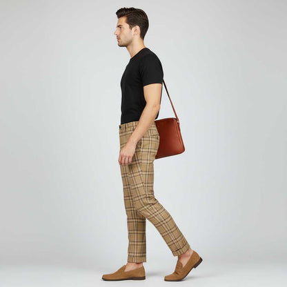 Sasha Checked Chino Pants | Men's Casual Wear